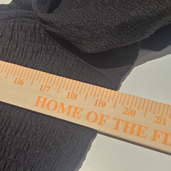 H&M Women’s Dress XXL Black Smocked Babydoll Puff Sleeve Cottagecore Minimalist - Picture 8 of 8